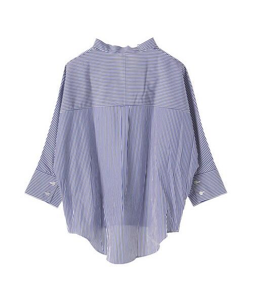 GARAGE OF GOOD CLOTHING（ガレージオブグッドクロージング）の「YHE ストライプスタンドネックスキッパーシャツ（トップス・ブルー・F）」の8枚目の写真