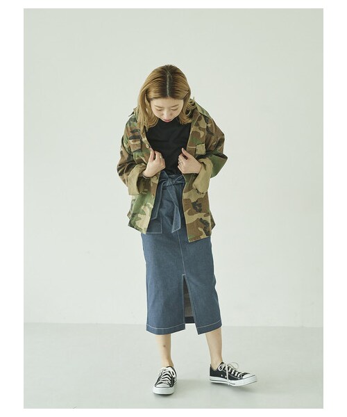 GARAGE OF GOOD CLOTHING(ガレージオブグッドクロージング)の「&L デニムタイトスカート(スカート・ライトブルー/インディゴ・36/38)」の5枚目の写真