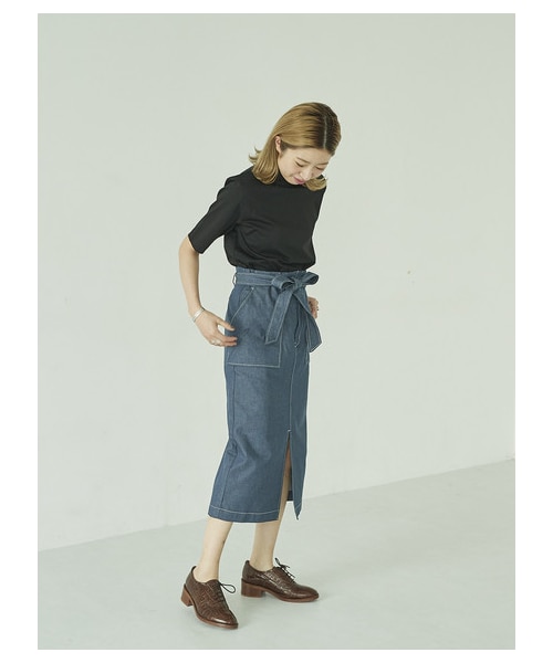 GARAGE OF GOOD CLOTHING(ガレージオブグッドクロージング)の「&L デニムタイトスカート(スカート・ライトブルー/インディゴ・36/38)」の4枚目の写真