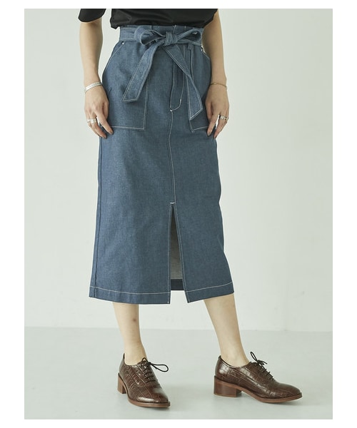 GARAGE OF GOOD CLOTHING(ガレージオブグッドクロージング)の「&L デニムタイトスカート(スカート・ライトブルー/インディゴ・36/38)」の1枚目の写真