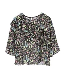 GARAGE OF GOOD CLOTHING | LEA アシンメトリーフリル花柄ブラウス(トップス)