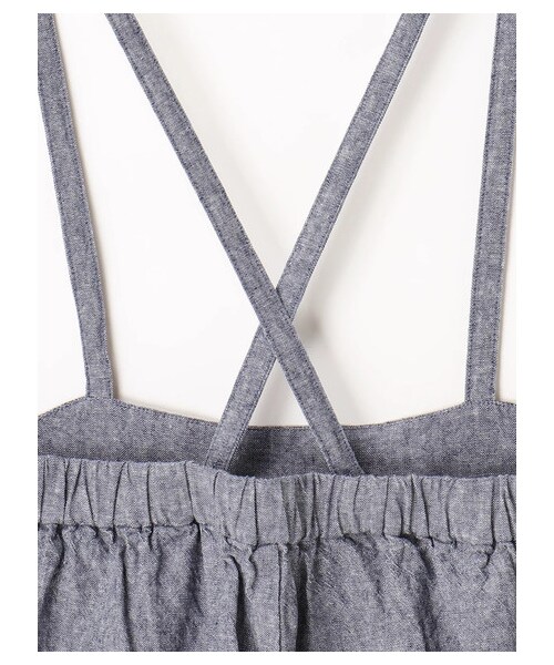 Samansa Mos2（サマンサ モスモス）の「サス付シャンブレーパンツ（パンツ・ブラック/モカ/ブルー・F）」の9枚目の写真