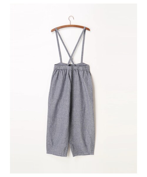 Samansa Mos2（サマンサ モスモス）の「サス付シャンブレーパンツ（パンツ・ブラック/モカ/ブルー・F）」の3枚目の写真