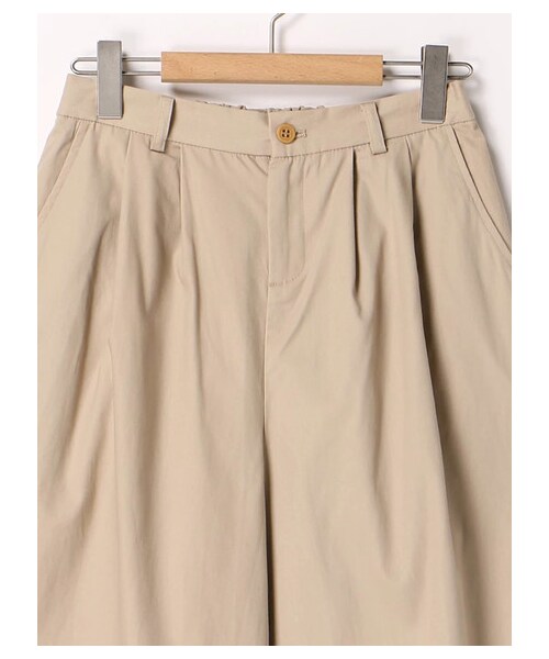 ehka sopo（エヘカソポ）の「裾切り替えパンツ（パンツ・ブラック/ベージュ/カーキ・M）」の3枚目の写真