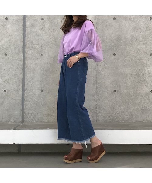 copine（コピン）の「大好評再入荷！チュールバルーンスリーブカットソー(3color)【クリックポスト対象商品】（Tシャツ/カットソー・レディース・その他）」の8枚目の写真