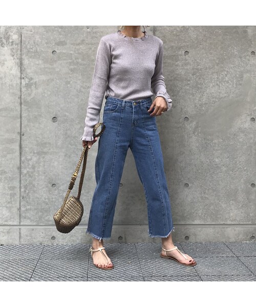 copine(コピン)の「フリルネック・フリルスリーブラメプルオーバー(4color)【クリックポスト対象商品】(ニット/セーター・レディース・その他)」の11枚目の写真