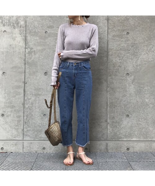 copine(コピン)の「フリルネック・フリルスリーブラメプルオーバー(4color)【クリックポスト対象商品】(ニット/セーター・レディース・その他)」の9枚目の写真