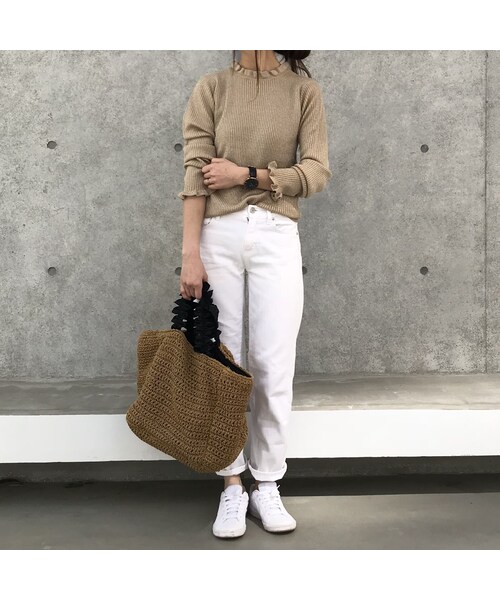 copine(コピン)の「フリルネック・フリルスリーブラメプルオーバー(4color)【クリックポスト対象商品】(ニット/セーター・レディース・その他)」の3枚目の写真