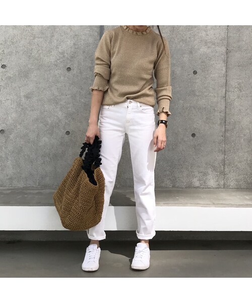 copine(コピン)の「フリルネック・フリルスリーブラメプルオーバー(4color)【クリックポスト対象商品】(ニット/セーター・レディース・その他)」の5枚目の写真