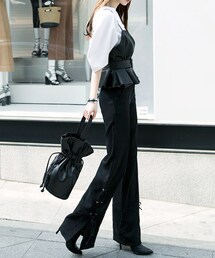 DINT | アイレットトリミングブーツカットパンツ(スラックス)