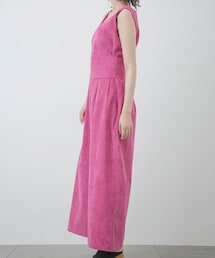 【美品】クラネ ブラック オールインワン ベルト CLANE（クラネ）の「SLEEVELESS BELTED ALL IN ONE（つなぎ