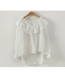 fd style | アイレットレースフリルブラウス(シャツ/ブラウス)