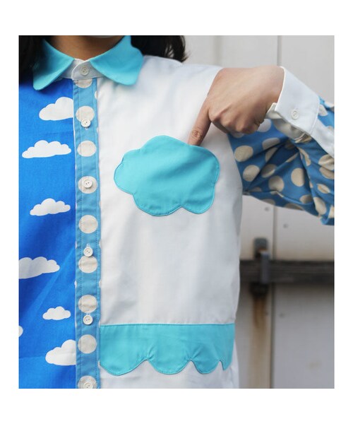 NIRAME.CO（ニラメッコ）の「雲つみきシャツ（シャツ/ブラウス・レディース・その他）」の6枚目の写真