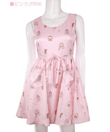 Bobon21 | レガロ柄キューティーワンピース-全２色-(ワンピース)