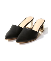 GRL | チャンキーメッキヒールバブーシュミュール(パンプス)