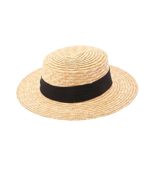 earth music&ecology（アースミュージックアンドエコロジー）の「麦カンカン帽（帽子・ブラック/ナチュラル・F）」の2枚目の写真