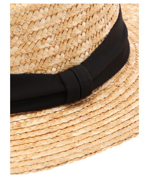 earth music&ecology（アースミュージックアンドエコロジー）の「麦カンカン帽（帽子・ブラック/ナチュラル・F）」の5枚目の写真