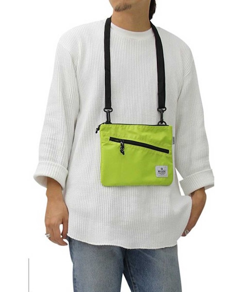 STYLEBLOCK（スタイルブロック）の「PVCナイロンサコッシュバッグ（ショルダーバッグ・メンズ・ホワイト/ライム/オレンジ/ブラック・F）」の3枚目の写真