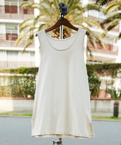 LIDNM（リドム）の「レイヤードタンクトップ（タンクトップ・メンズ・ベージュ・S.M.L）」の2枚目の写真