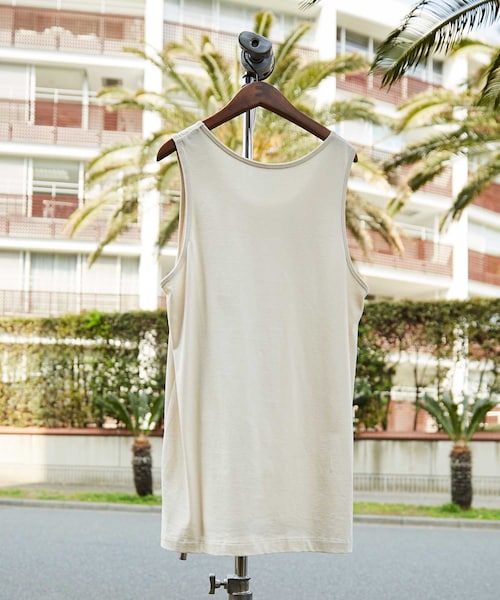 LIDNM（リドム）の「レイヤードタンクトップ（タンクトップ・メンズ・ベージュ・S.M.L）」の4枚目の写真