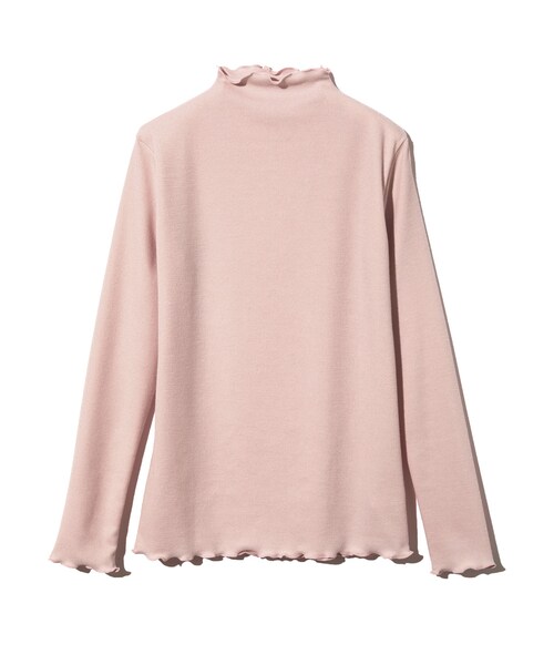 GRL（グレイル）の「フリルメローリブニットトップス（ニット/セーター・レディース・ホワイト/ブラック/ピンク・M）」の3枚目の写真