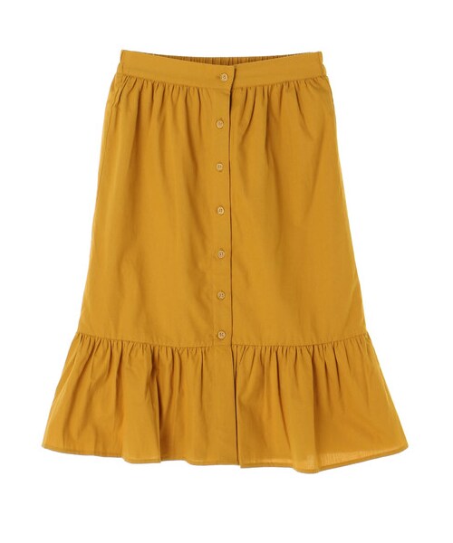 earth music&ecology（アースミュージックアンドエコロジー）の「・前釦ティアードスカート（スカート・ブラック/マスタード/ブルーグリーン・F）」の7枚目の写真