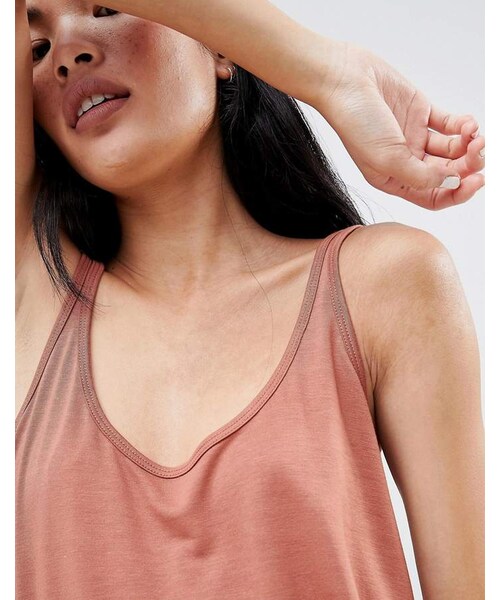 Pull&Bear（プルアンドベア）の「Pull&Bear Basic Tank Top In Rust（タンクトップ）」 WEAR