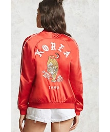 FOREVER 21 | Forever 21 Korea Embroidered Satin Jacket(ジャケット/アウター)