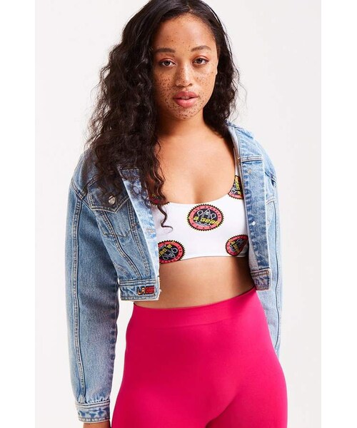 FOREVER 21(フォーエバー トゥエンティーワン)の「Forever 21 L.A. Gear Cropped Denim Jacket(その他・レディース・Pink・Medium/X-small/Small/Large)」の2枚目の写真