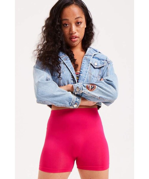 FOREVER 21(フォーエバー トゥエンティーワン)の「Forever 21 L.A. Gear Cropped Denim Jacket(その他・レディース・Pink・Medium/X-small/Small/Large)」の3枚目の写真