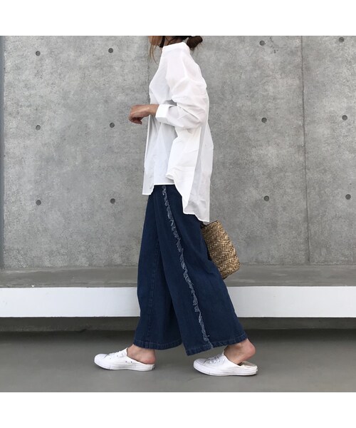 copine（コピン）の「☆再入荷☆オーバーシルエット・スキッパーVネック長袖シャツブラウス(3color) 【クリックポスト対象商品】（シャツ/ブラウス・レディース・その他）」の8枚目の写真