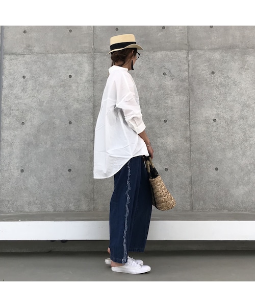 copine（コピン）の「☆再入荷☆オーバーシルエット・スキッパーVネック長袖シャツブラウス(3color) 【クリックポスト対象商品】（シャツ/ブラウス・レディース・その他）」の9枚目の写真