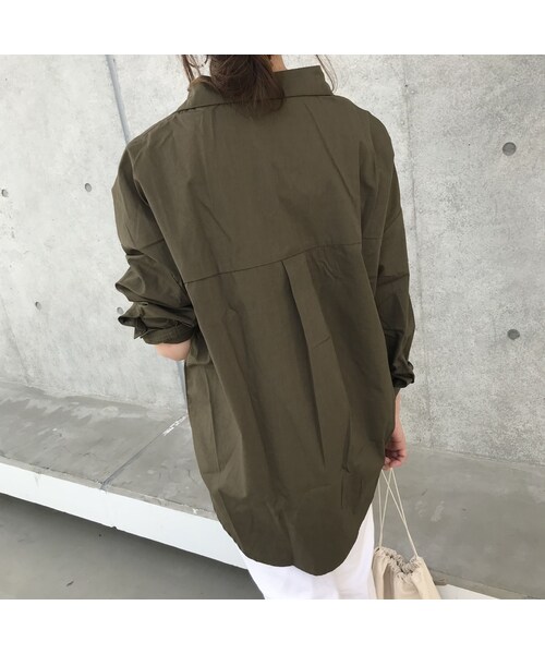 copine（コピン）の「☆再入荷☆オーバーシルエット・スキッパーVネック長袖シャツブラウス(3color) 【クリックポスト対象商品】（シャツ/ブラウス・レディース・その他）」の14枚目の写真