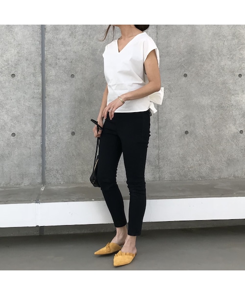 copine（コピン）の「再入荷!タイプライターバックリボンブラウス/ノースリーブブラウス【クリックポスト対象商品】（シャツ/ブラウス・レディース・その他）」の7枚目の写真