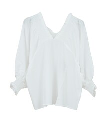 STYLEBLOCK | Vネックシャーリングブラウス(シャツ/ブラウス)