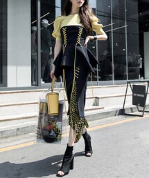 DINT | リアフレアコルセットレイヤードトップ(その他トップス)