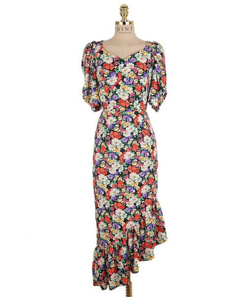 DINT（ディント）の「スプリングメロディフラワーワンピース（ワンピース・レディース・화이트/블랙・S/M）」の3枚目の写真