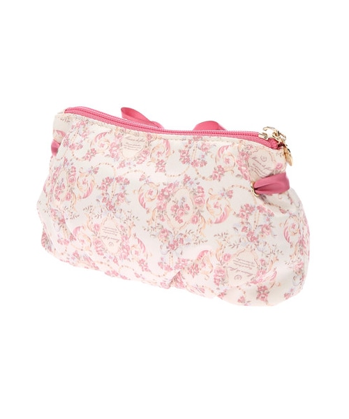 Maison de FLEUR（メゾンドフルール）の「・サテン花柄プリントポーチ