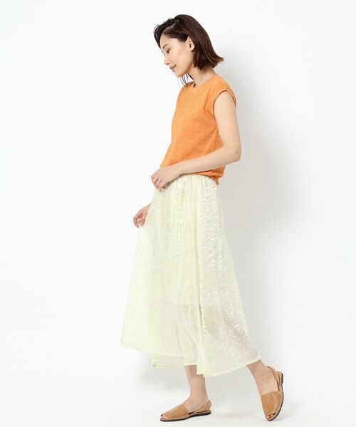 laboratory work（ラボラトリーワーク）の「メタリックシャイニースカート（スカート・ブラウン/ライトイエロー/ブルーグリーン）」の4枚目の写真