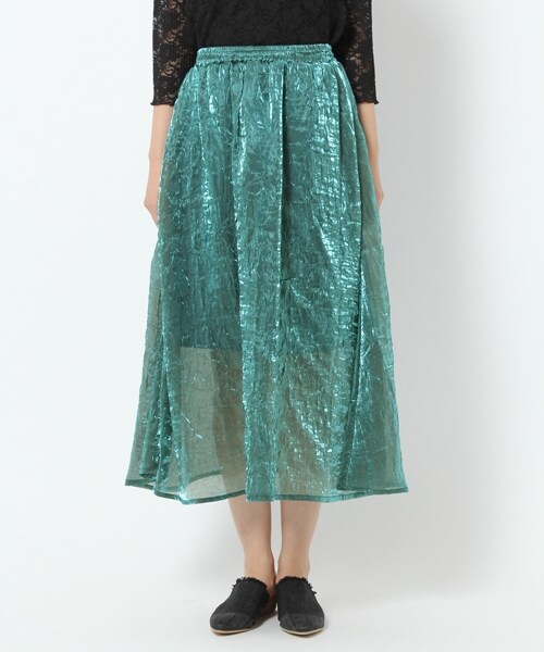 laboratory work（ラボラトリーワーク）の「メタリックシャイニースカート（スカート・ブラウン/ライトイエロー/ブルーグリーン）」の7枚目の写真