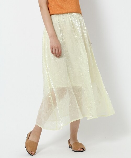 laboratory work（ラボラトリーワーク）の「メタリックシャイニースカート（スカート・ブラウン/ライトイエロー/ブルーグリーン）」の2枚目の写真