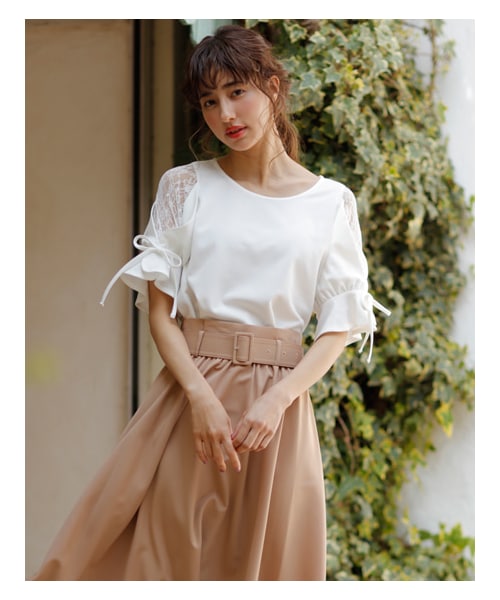 INGNI（イング）の「【WEB先行】袖割れ清楚レーストップス（）」 - WEAR