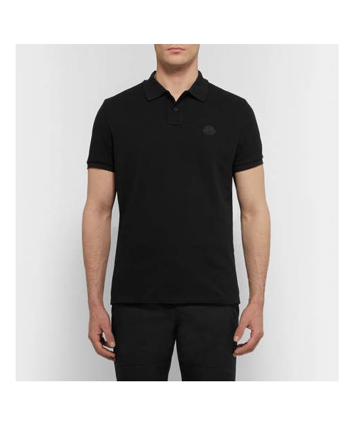 MONCLER(モンクレール)の「Moncler Slim-Fit Grosgrain-Trimmed Cotton-Piqué Polo Shirt(ポロシャツ・メンズ・Black・S/XL/XXL/M/L)」の2枚目の写真