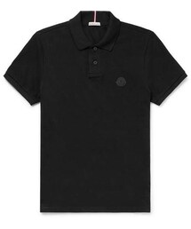 MONCLER | Moncler Slim-Fit Grosgrain-Trimmed Cotton-Piqué Polo Shirt(ポロシャツ)