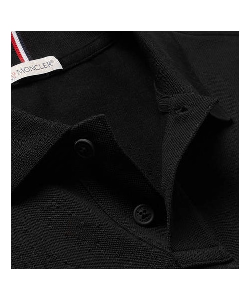 MONCLER(モンクレール)の「Moncler Slim-Fit Grosgrain-Trimmed Cotton-Piqué Polo Shirt(ポロシャツ・メンズ・Black・S/XL/XXL/M/L)」の3枚目の写真