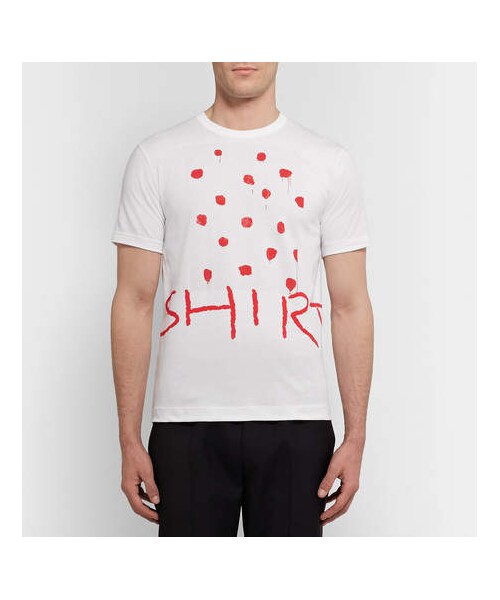 COMME des GARCONS（コムデギャルソン）の「Comme des Garçons SHIRT Printed Cotton-Jersey T-Shirt（Tシャツ/カットソー・メンズ・White・L/S/M/XL/XS）」の3枚目の写真