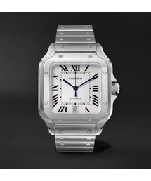 Cartier | Cartier Santos 39.8mm Interchangeable Stainless Steel And Leather Watch(アナログ腕時計)