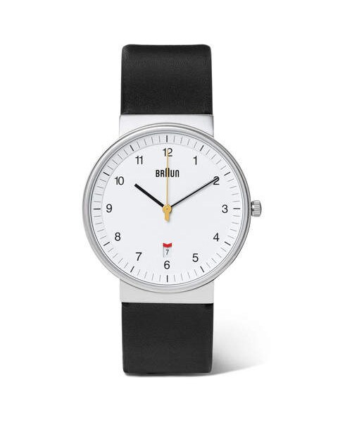 BRAUN(ブラウン)の「Braun Bn0032 Stainless Steel And Leather Watch(アナログ腕時計・メンズ・Black・One Size)」の1枚目の写真