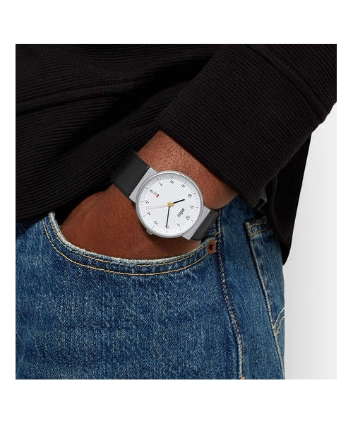 BRAUN(ブラウン)の「Braun Bn0032 Stainless Steel And Leather Watch(アナログ腕時計・メンズ・Black・One Size)」の3枚目の写真