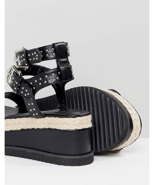 studded platform espadrille sandals